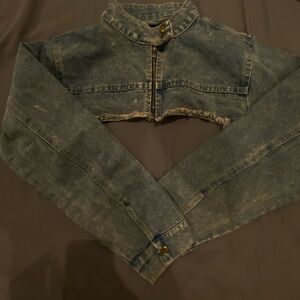 Denim Cropped Jacket